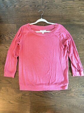 Market & Spruce Raglan Knit Pullover Pink M